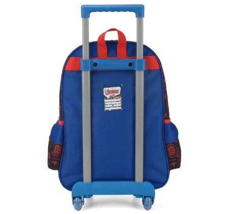 Imagem de Kit Mochila de Rodas Capitão America Marvel Estojo Lancheira