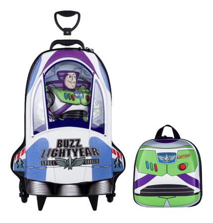 Kit Mochila Infantil Costas Toy Story + 5 Bonecos Personagens do