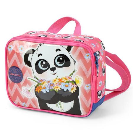 Imagem de Kit Mochila de Rodinhas E Lancheira Escolar Infantil Panda