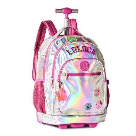 Etiqueta Escolar Personalizada Video Games Rosa Tag Mochila