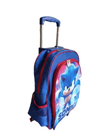 Mochila Infantil Bolsa Meninos Desenho Super Sonic O Ouriço Azul