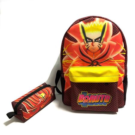 Kit mochila e estojo grande padrão escolar Naruto modo baryon desenho boruto anime geek otaku - Allmadas - Mochila / Bolsa Escolar - Magazine Luiza
