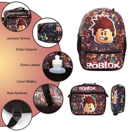 Mochila Infantil Masculina Preta Roblox Juvenil Costa Grande - Chic Outlet  - Economize com estilo!