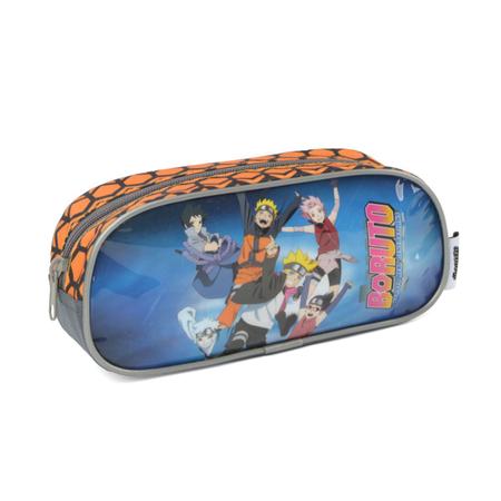 Kit Mochila Escolar Boruto Naruto Infantil de Carrinho Rodinhas