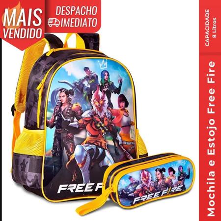 Kit Mochila de Costas c/Capuz e Lancheira Termica Free Fire - Ravi  Presentes - Material Escolar - Magazine Luiza