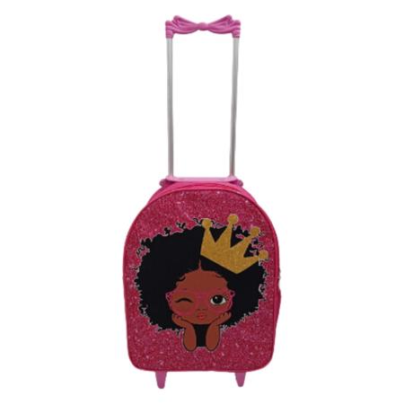 Kit mochila escolar com carrinho Negra Princesa DB Mochila Bolsa Escolar Magazine Luiza