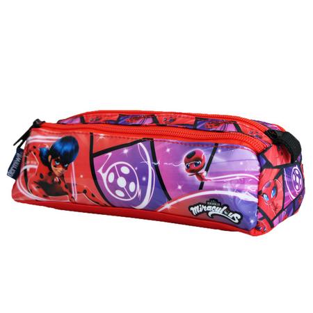 Kit Mochila Escolar De Rodas Ladybug Lancheira E Estojo - Dermiwil Imagem de Kit Mochila Escolar De Rodas Ladybug Lancheira E Estojo