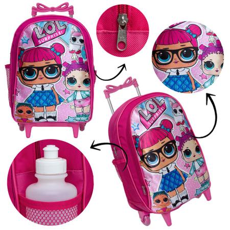 Imagem de Kit Mochila Escolar Feminina LOL Surprise Rodinha Toys 2U