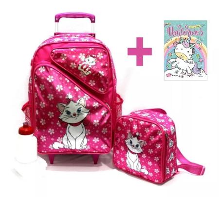 Kit Escolar Menina Gata Marie Mochila + Lancheira + Estojo - Loja Zuza  Brinquedos