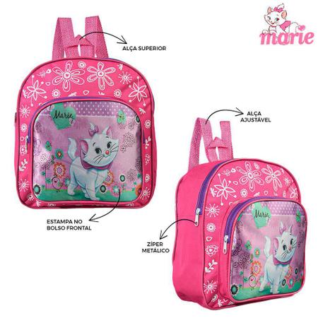 Mochila escolar infantil gata marie luxo, extra