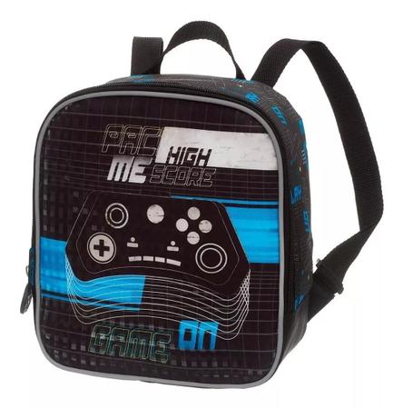 Kit Mochila Escolar Infantil Brancoala Games Rodinhas Tam G