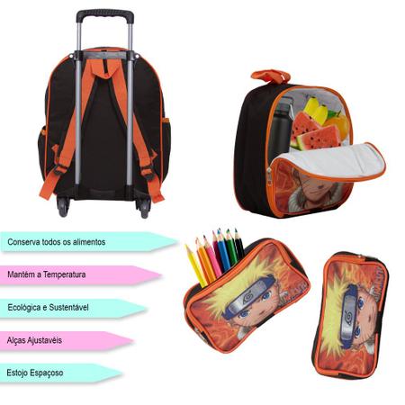 Imagem de Kit Mochila Escolar Infantil Naruto Clássico Criança Tam G