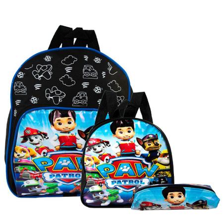 Kit Mochila Escolar Pequena Patrulha Canina Desenho Costas - TOYS 2U Imagem de Kit Mochila Escolar Pequena Patrulha Canina Desenho Costas