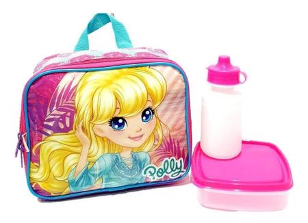 Kit Mochila G Polly Pocket 19M Costas + Lancheira Original