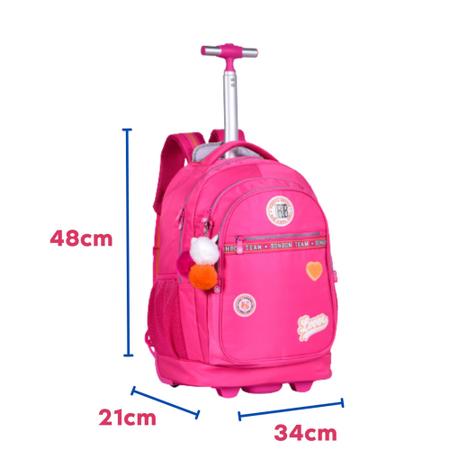 Imagem de Kit Mochila Escolar Rebecca Bonbon College RB Meninas Original Notebook