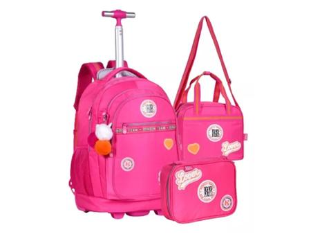 Imagem de Kit Mochila Escolar Rebecca Bonbon College RB Meninas Original Notebook