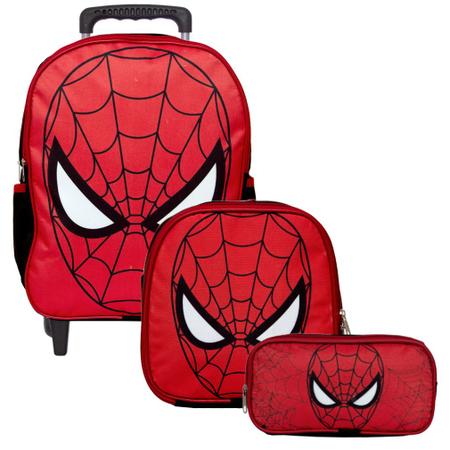 Imagem de Kit Mochila Escolar Spider Man Infantil com Lancheira Estojo