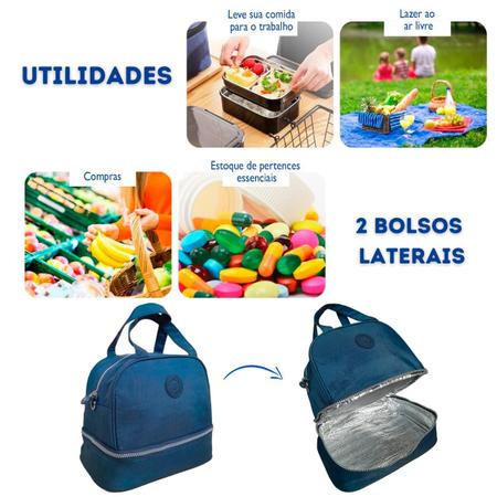 Imagem de Kit Mochila Feminina Bolsa E Necessaire Bolsinha Escolar Volta a Aula Colorida Menina Média Espaçosa Moderna Reforçada