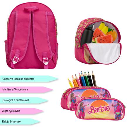 Kit Mochila Infantil Barbie Costas Lancheira Térmica Rosa - TOYS 2U Imagem de Kit Mochila Infantil Barbie Costas Lancheira Térmica Rosa
