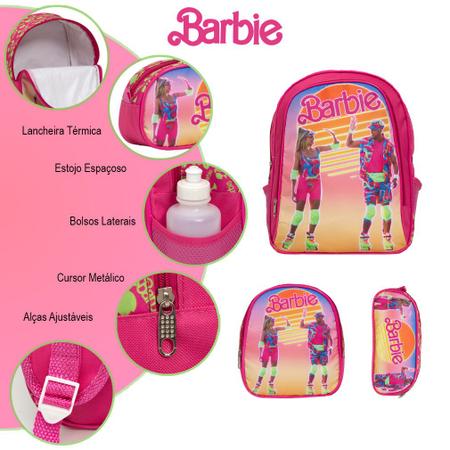 Kit Mochila Infantil Barbie Costas Lancheira Térmica Rosa - TOYS 2U Imagem de Kit Mochila Infantil Barbie Costas Lancheira Térmica Rosa