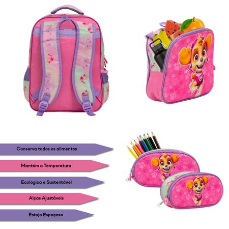 Imagem de Kit Mochila Infantil Com Lancheira Térmica Skye Desenho