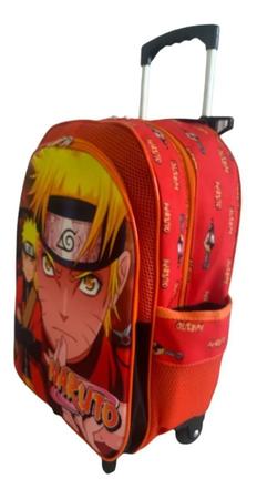 Mochila Escolar Naruto Anime Boruto Rodas Kit Completo+brind