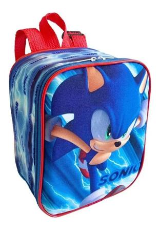 Kit Sonic Mochila Infantil Pequena Runner Filme De Costa