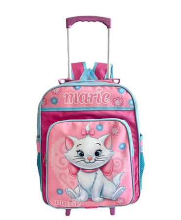 Imagem de Kit Mochila Infantil Escolar Gatinha Gata Marie Rodinha G F5