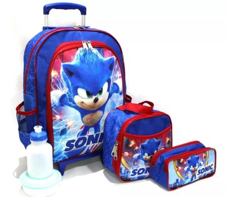 kit mochila de rodinhas Sonic jogo game infantil escolar meninos aulas bolsa - Multipla Escolha Brasil - Kit Mochila Infantil - Magazine Luiza