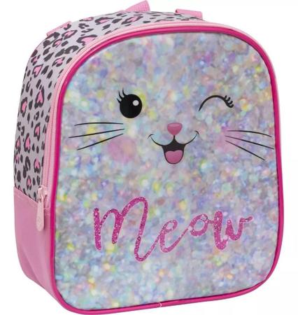 Kit Mochila Infantil Esoclar Rodinha Gatinho Glitter Yepp - Kit