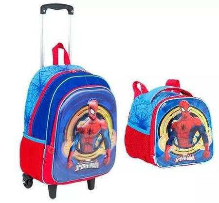 Mochila de Rodinhas 360 Marvel Homem Aranha Azul - Pedagógica - Papelaria,  Livraria, Artesanato, Festa e Fantasia