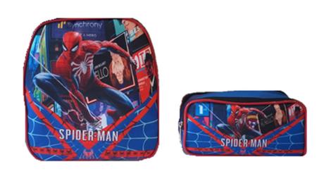 Kit Mantinha Com Balde Marvel Spider Man Zona Criativa Cor Azul-turquesa  Desenho Do Tecido Homem Aranha