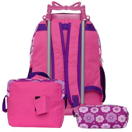 Imagem de Kit Mochila Infantil Juvenil Menina Princesa Sofia Rodinha