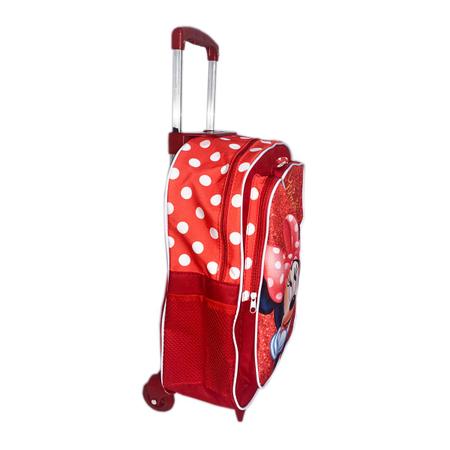 Imagem de Kit Mochila Infantil Minnie Mouse Rodinhas