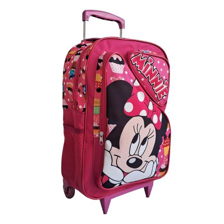 Imagem de Kit Mochila Infantil Minnie Tam G Rodinhas