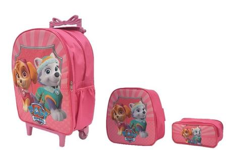 Imagem de Kit Mochila Infantil Patrulha Canina Feminina Rosa