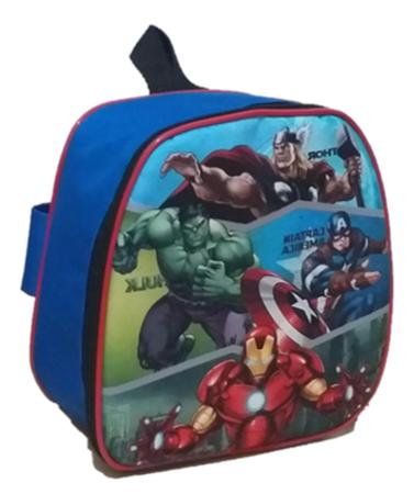 Imagem de Kit Mochila Infantil Vingadores Avengers Azul