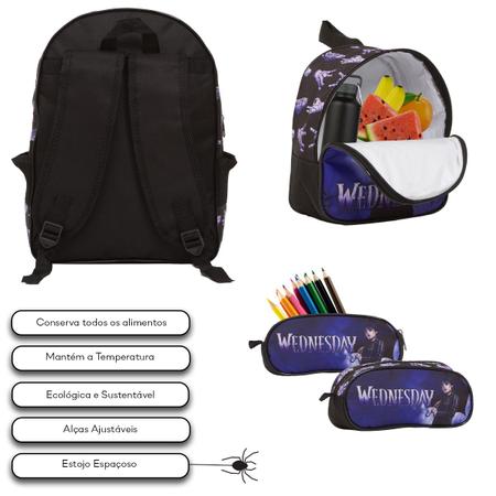 Kit Mochila E Estojo Infantil Wandinha Vandinha Netflix - decarlos - Kit  Mochila Infantil - Magazine Luiza