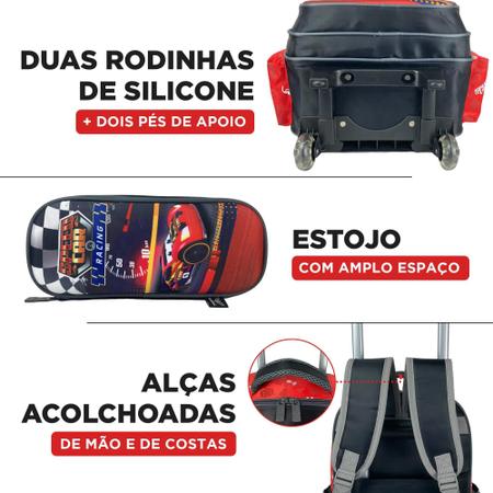 Kit Mochila+Lancheira+Estojo Infantil Speed Car Santino Imagem de Kit Mochila+Lancheira+Estojo Infantil Speed Car Santino