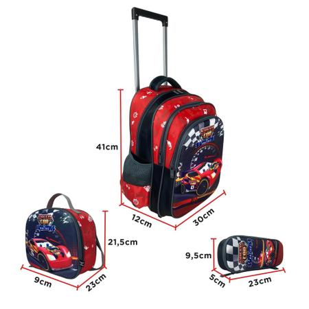 Kit Mochila+Lancheira+Estojo Infantil Speed Car Santino Imagem de Kit Mochila+Lancheira+Estojo Infantil Speed Car Santino