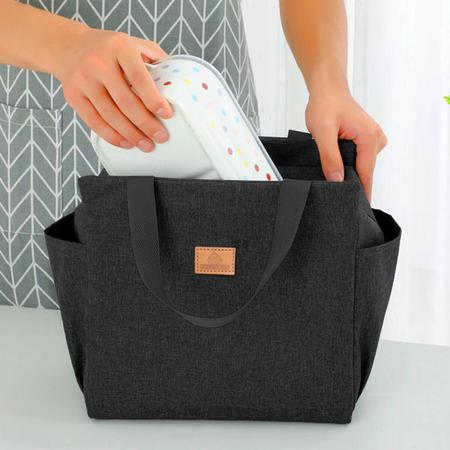 Bolsa comida trabajo gimnasio Meimi Amores Lancheira Infantil Escolar de  nylon resistente agua gris asas color azul gris negra rosa roja marrón