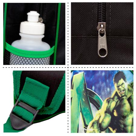 Imagem de Kit Mochila Masculina Escolar Juvenil Hulk Vingadores Marvel