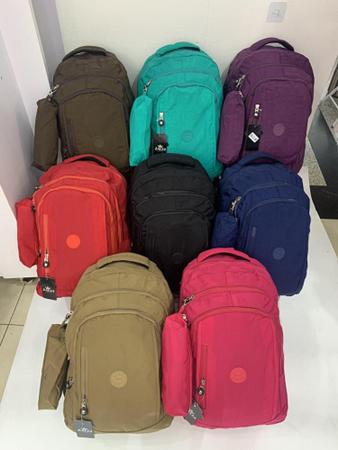 Kit Mochila Nylon Zalia Estojo MR1278 Sem Material Escolar