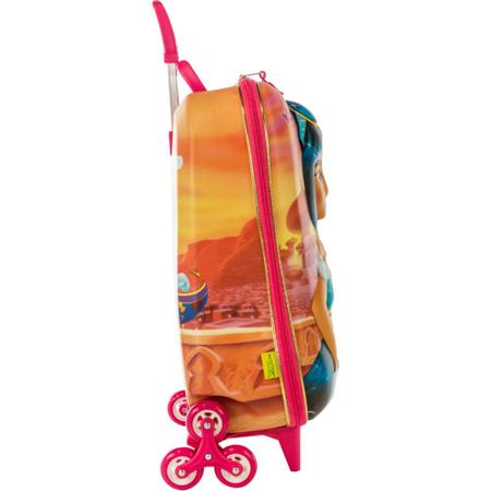 Kit Mochila Rodas Princesa Jasmine Lancheira Escolar 3D Imagem de Kit Mochila Rodas Princesa Jasmine Lancheira Escolar 3D
