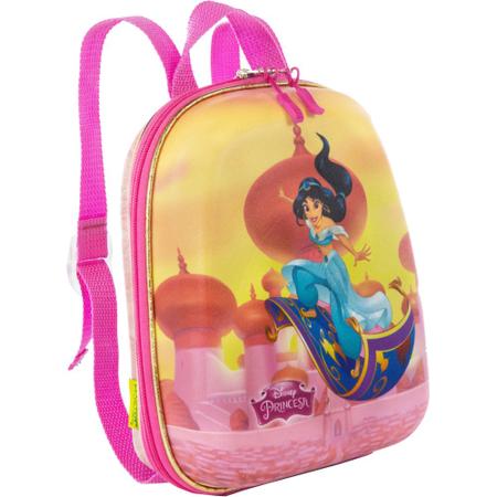 Kit Mochila Rodas Princesa Jasmine Lancheira Escolar 3D Imagem de Kit Mochila Rodas Princesa Jasmine Lancheira Escolar 3D