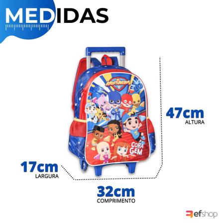 Mochila Infantil Escolar Luccas Neto Rodinha Aventureiros