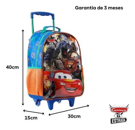 Mochila de Rodinhas McQueen Carros - Xeryus - Livraria e Papelaria