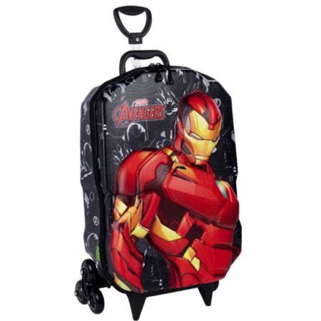 Imagem de Kit Mochila Rodinhas 3D Iron Man Avengers+ Lancheira Maxtoy - Avengers Iron Man Marvel