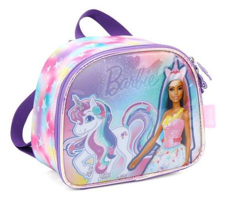 Kit Mochila Rodinhas Barbie Unicornio Luxcel original Lilas Mochilas Magazine Luiza