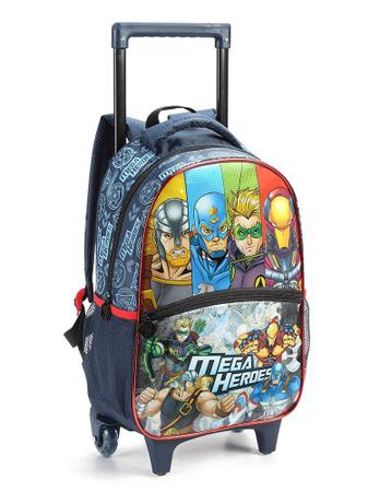 Imagem de Kit Mochila Rodinhas Infantil Mega Heroes Seanite 2021